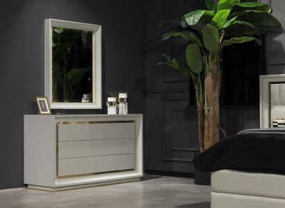 Dresser mirror modern style white sideboard drawers for storage